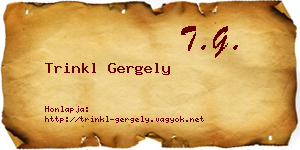 Trinkl Gergely névjegykártya